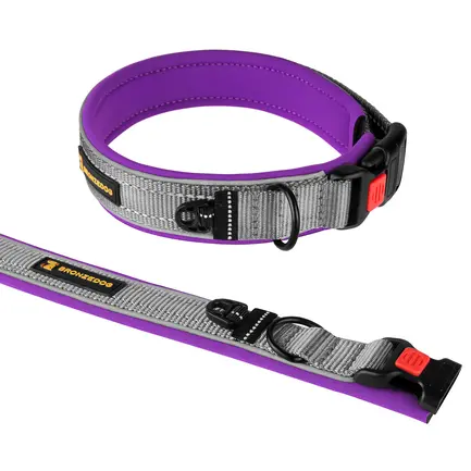 Нашийник для Собак BronzeDog Sport Сіро - Фіолетовий XL: додаткове фото 3