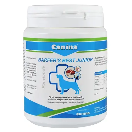 Вітамінно-мінеральний комплекс Canina Barfers Best Junior для молодих собак, яких годують натуральним кормом, 850 г