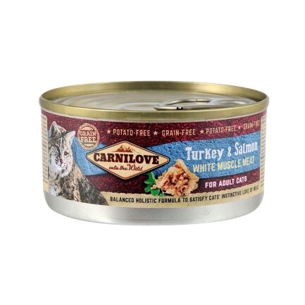 Вологий корм Carnilove Turkey &amp; Salmon для котів, індичка та лосось, 100 г