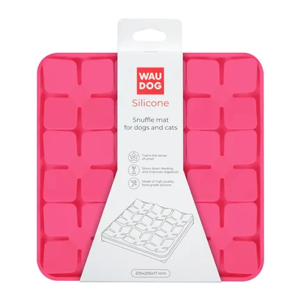 Килимок для пошуку корму WAUDOG Silicone, 205х205х17 мм, рожевий: додаткове фото 2