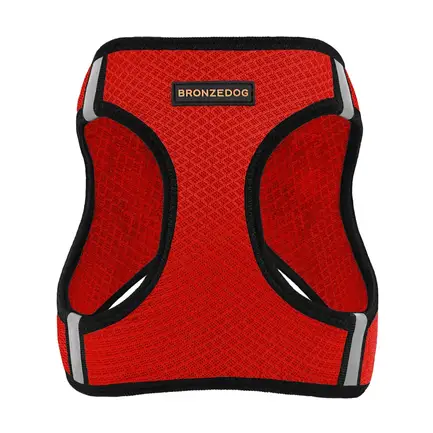 Шлея для собак Bronzedog Mesh Vest 3D сітка червона 3XS: додаткове фото 2