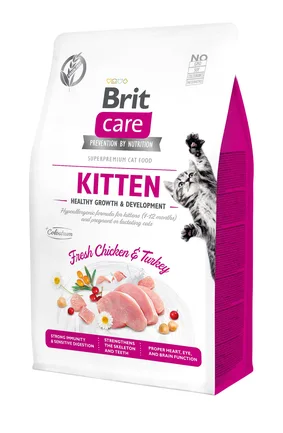 Сухий корм Brit Care Cat GF Kitten HGrowth & Development для кошенят, здорове зростання та розвиток, 400 г