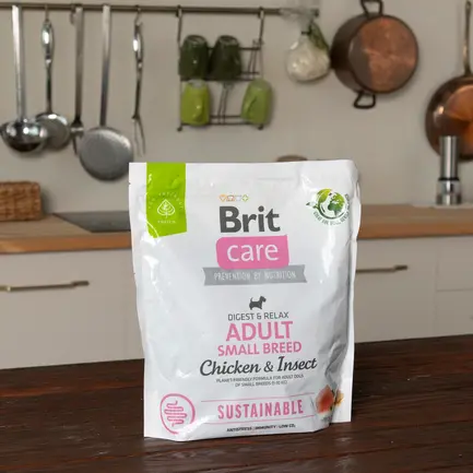 Сухий корм Brit Care Dog Sustainable Adult Small Breed для собак малих порід, з куркою та комахами, 1 кг: додаткове фото 6