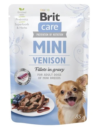 Вологий корм Brit Care Mini для собак, з філе дичини в соусі, 85 г