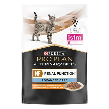 Вологий дієтичний корм PRO PLAN VETERINARY DIETS NF Renal Function Advanced Care для дорослих котів при патології нирок з куркою 10х85 г: додаткове фото 5