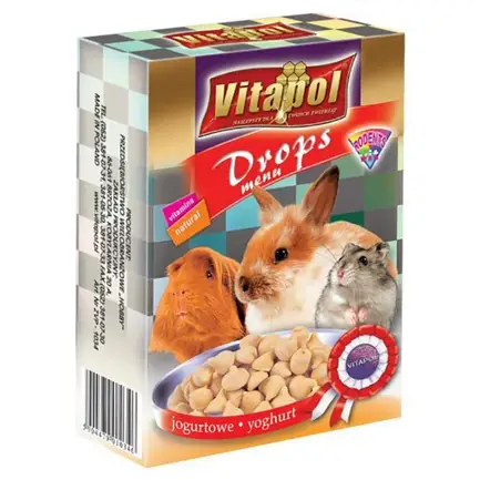 Vitapol Дропси для гризунів, йогуртові 75 г.