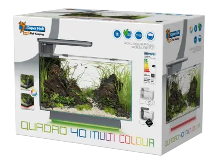 Акваріум скляний - Superfish Quadro 40 Multi Colour WHITE (A4052210): додаткове фото 3