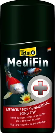 Засіб Tetra Pond MediFin для ставкових риб, лікарський засіб проти інфекцій та хвороб, 1 л на 20 000 л