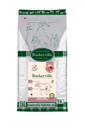 Baskerville HF Adult getreidefrei Rind Сухий корм з яловичиною для дорослих собак, 20 кг
