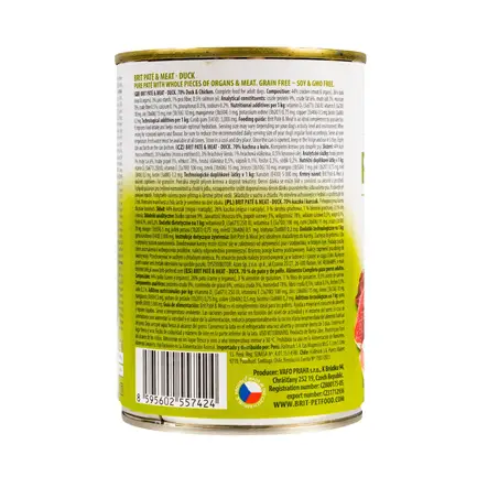 Вологий корм Brit Care Pate & Meat для собак, з качкою, 400 г: додаткове фото 4