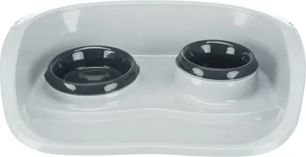 Миска Trixie для собак, подвійна з піддоном, пластикова, 46х11х30 см, 250/300 мл: додаткове фото 4