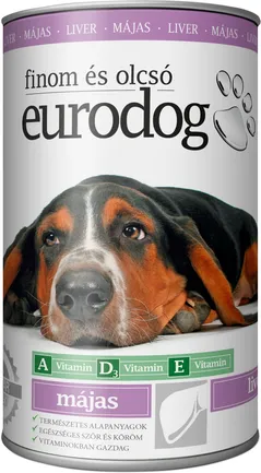 Корм вологий EuroDog Liver для собак шматочки в желе з печінкою 1,24 кг