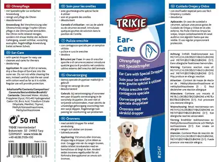 Лосьйон Trixie для догляду за вухами, 50 мл: додаткове фото 3