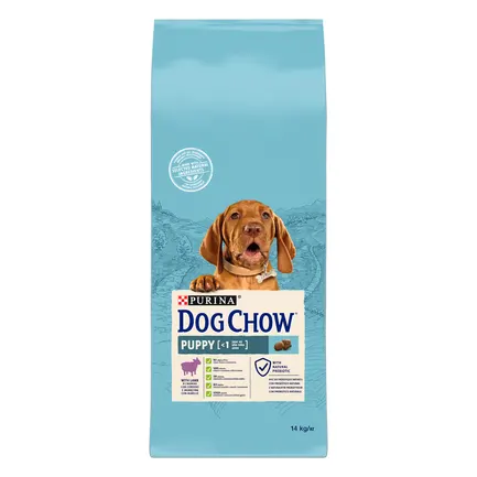 Сухий корм DOG CHOW Puppy <1 для цуценят з ягням 14 кг