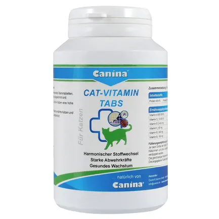 Вітаміни Canina Cat-Vitamin Tabs для котів, вітамінний комплекс, 125 г (250 табл)
