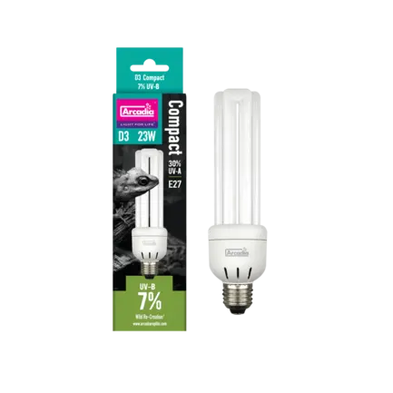 ARCADIA D3 COMPACT BULB 7% UVB 23 WATT (R2100270) ультрафіолетова лампа для рептилій