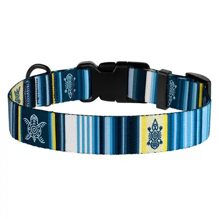 Нашийник для Собак BronzeDog Urban West Нейлоновий з Пластиковою Пряжкою Синій XL: додаткове фото 3