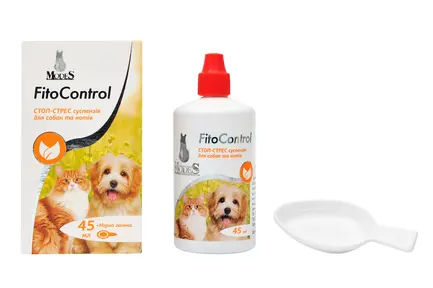 Фіто контроль (Fito Control) Стоп-Стрес суспензія для собак та котів 45 мл, MODES, (фітокомплекс): додаткове фото 2