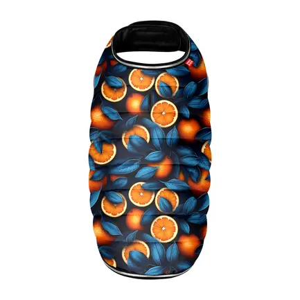 Курточка-накидка для собак WAUDOG Clothes, малюнок "Апельсини", M, А 37 см, B 52-62 см, С 36-47 см: додаткове фото 3