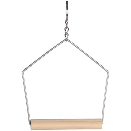 Flamingo Swing + Wooden Perch ФЛАМІНГО ГОЙДАЛКА з дерев’яною жердинкою, іграшка для птахів