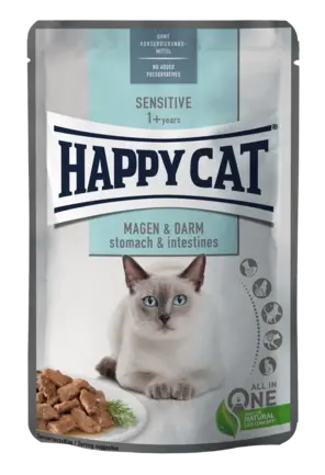 Вологий корм Happy Cat Sensitive Magen & Darm у вигляді шматочків в cоусі для котів з чутливим травленням