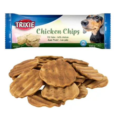 Ласощі Trixie Chicken Chips для собак, зі смаком курки, d 4 см, 100 г: додаткове фото 3
