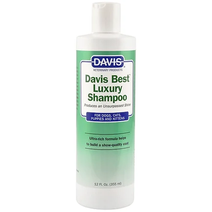Davis Best Luxury Shampoo ДЕВІС БЕСТ ЛАКШЕРІ шампунь для блиску шерсті у собак і котів, концентрат 0,355 л
