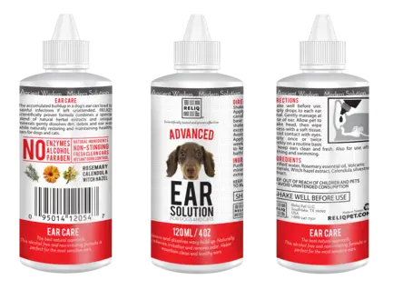 RELIQ Ear Solution Лосьйон для догляду за вухами собак і котів 120 мл: додаткове фото 5