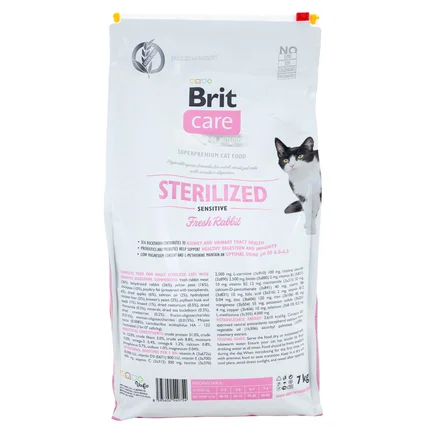 Сухий корм Brit Care Cat GF Sterilized Sensitive для стерилізованих котів з чутливим травленням, з кроликом, 7 кг: додаткове фото 3
