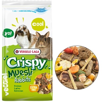 Versele-Laga Crispy Muesli Rabbits Cuni ВЕРСЕЛЕ-ЛАГА КРІСПІ МЮСЛІ КРОЛИК корм для карликових кроликів 1 кг