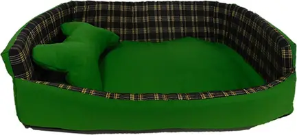 Диван AnimAll з кісточкою для собак Зелений 70х62х16 см