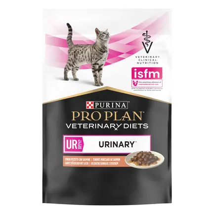 Вологий дієтичний корм PRO PLAN VETERINARY DIETS UR ST/OX Urinary для дорослих котів для розчинення та зниження утворення струвітних каменів з лососем 10х85 г: додаткове фото 5