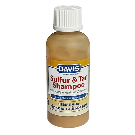 Davis Sulfur & Tar Shampoo ДЕВІС СУЛЬФУР TАР шампунь з сіркою та дьогтем для собак 0,05 л