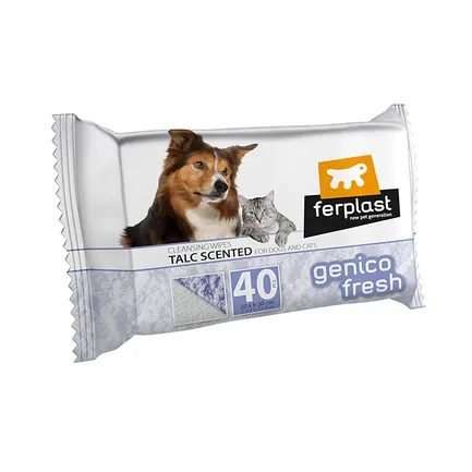 Ferplast GENICO FRESH DOG/CAT TALC x40 Очищуючі вологі серветки