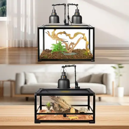 Тримач для ламп Repti-Zoo Dual Light Bracket LH023D подвійний кронштейн для тераріуму 360°: додаткове фото 8