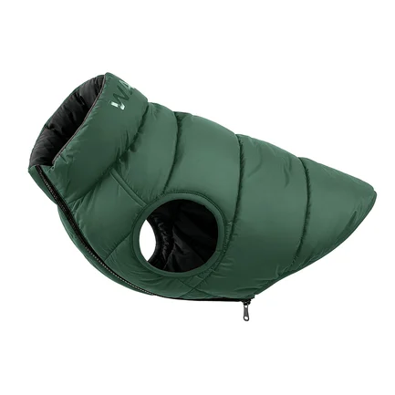 Курточка для собак WAUDOG Re-clothes двостороння, M47, A 44-47, B 69-72, C 41-44, смарагдовий