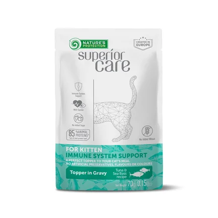 Nature's Protection Superior Care Kitten Immune System Support Tuna & Sea Bass Вологий корм для кошенят для підтримки імунної системи з тунцем і морським окунем, 70 г
