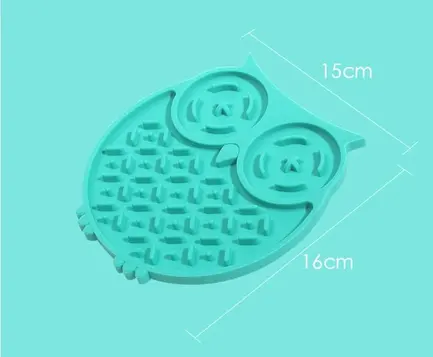 Килимок-годівниця WahoPet licky mat сова силіконовий, зелений: додаткове фото 2