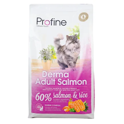 Сухий корм Profine Derma для дорослих довгошерстих котів, з лососем та рисом, 10 кг: додаткове фото 3