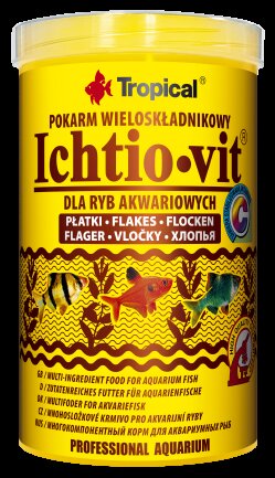 Сухий корм Tropical Ichtio-Vit для всіх акваріумних риб, 20 г (пластівці)