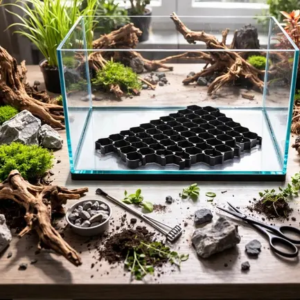 Решітка під ґрунт Kruger Meier Hardscape Grid 60x40 см для захисту дна акваріум: додаткове фото 5