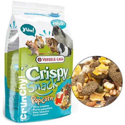 Versele-Laga Crispy Snack Popcorn ВЕРСЕЛЕ-ЛАГА КРИСПИ СНЕК ПОПКОРН додатковий корм ласощі для гризунів 0,65 кг