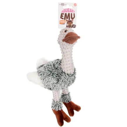 Flamingo Emu Plush ФЛАМІНГО СТРАУС ЕМУ м’яка іграшка з пищалкою для собак 30 см