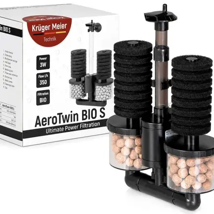 Внутрішній фільтр Kruger Meier AeroTwin BIO S для акваріума 20-60 л, 350 л/год, 3 Вт: додаткове фото 8