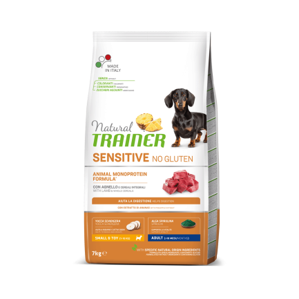 Natural Trainer Dog Sensitive Adult Mini сухий корм для дорослих собак дрібних порід без глютену з ягнятиною 7 кг