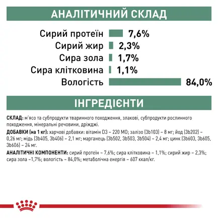 Дієтичний вологий корм Royal Canin SATIETY WEIGHT MANAGEMENT CAT для котів 85 г: додаткове фото 6