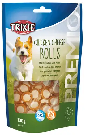 Ласощі Trixie Premio Chicken Cheese Rolls для собак, з куркою та сиром, 100 г