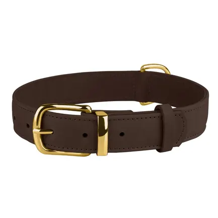 Нашийник для собак шкіряний BronzeDog Crazy темно-коричневий S: додаткове фото 2