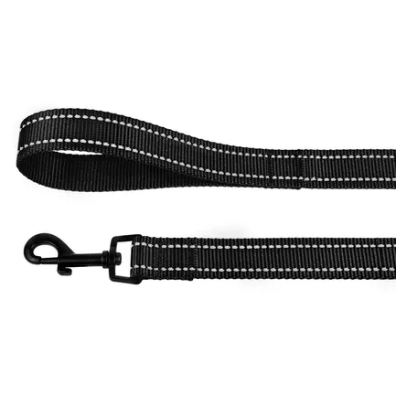 Повідець для Собак Bronzedog Active Нейлоновий зі Світловідбиттям Чорний XS: додаткове фото 4