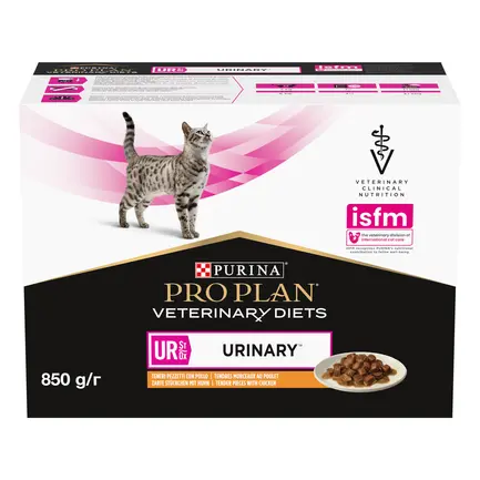 Вологий дієтичний корм PRO PLAN VETERINARY DIETS UR ST/OX Urinary для дорослих котів для розчинення та зниження утворення струвітних каменів з куркою 10х85 г: додаткове фото 2